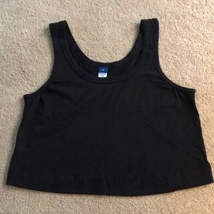 Old navy black cropped tank top